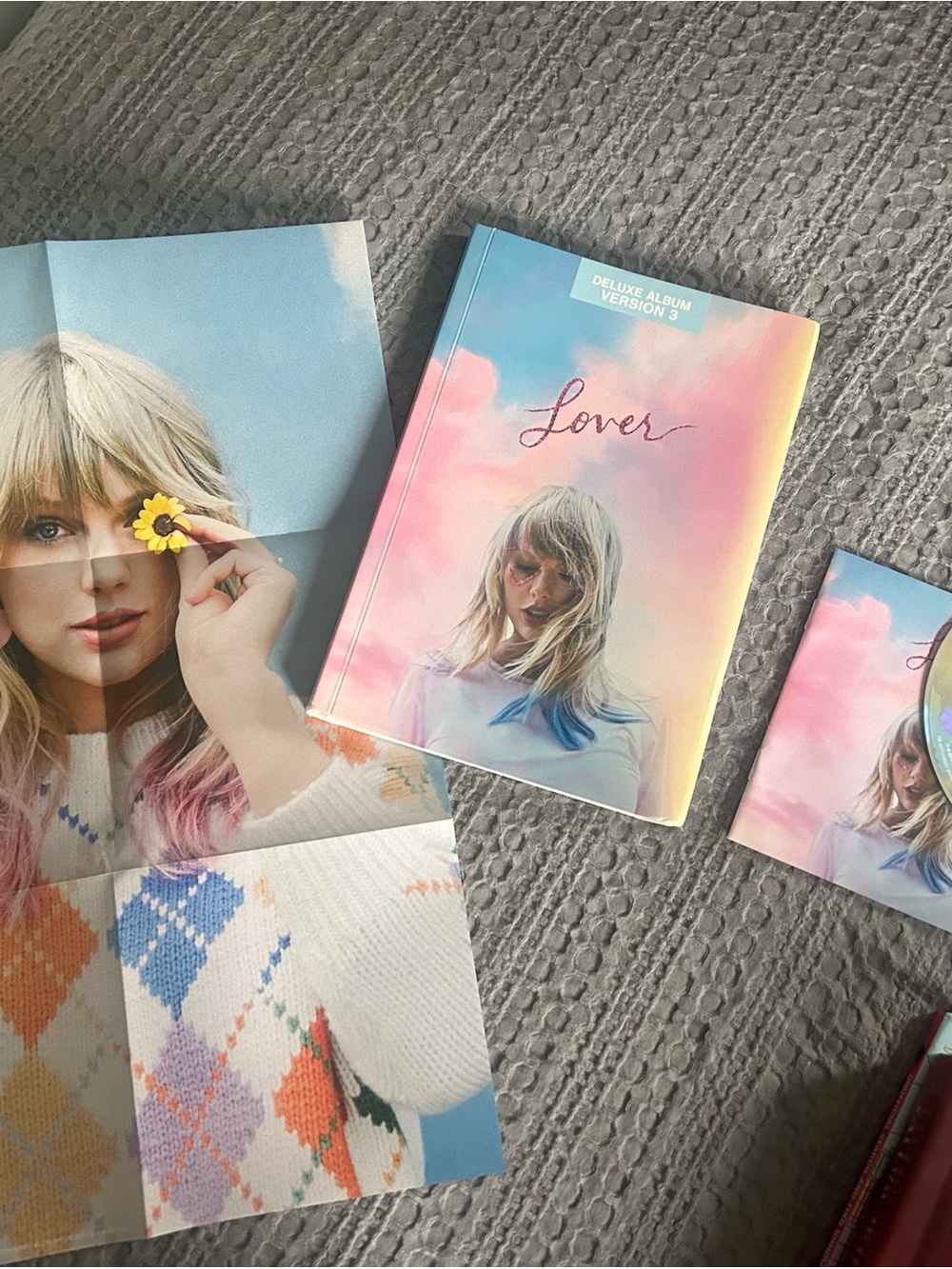 Taylor Swift Lover Deluxe Album - pastel pink, blue, yellow